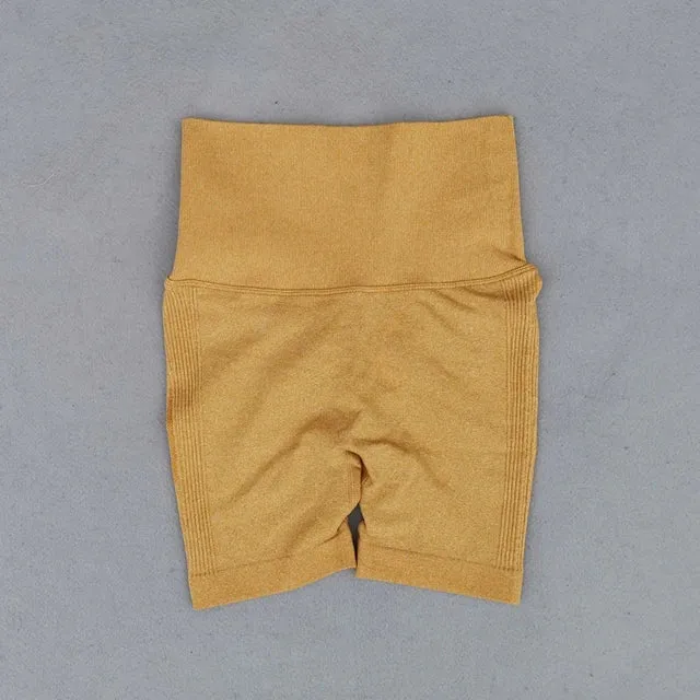 High Waist Seamless Yoga Shorts - Scrunch Butt Workout Shorts for Women
