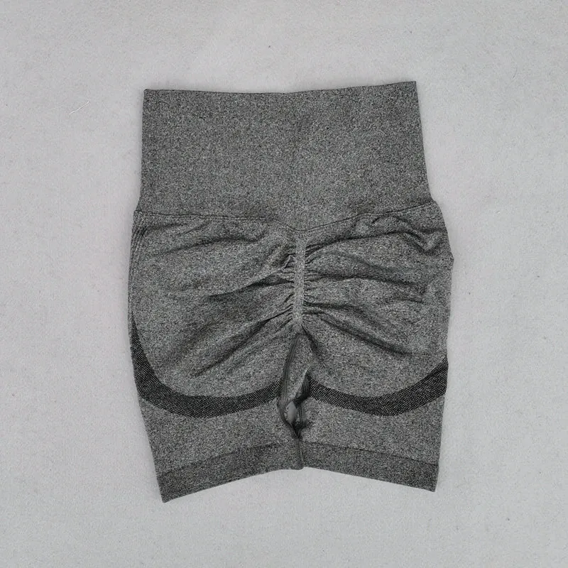 High Waist Seamless Yoga Shorts - Scrunch Butt Workout Shorts for Women