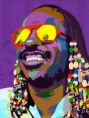 Higher Ground - Stevie Wonder inspired Portrait - Limited Edition Giclee Art Print & Wall Decor - Vakseen Art