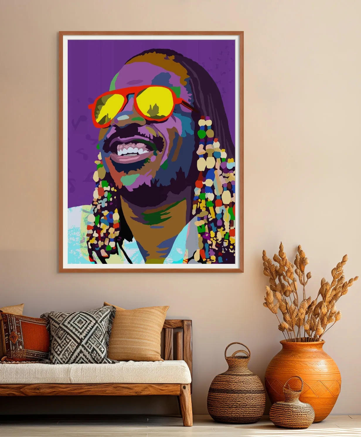 Higher Ground - Stevie Wonder inspired Portrait - Limited Edition Giclee Art Print & Wall Decor - Vakseen Art