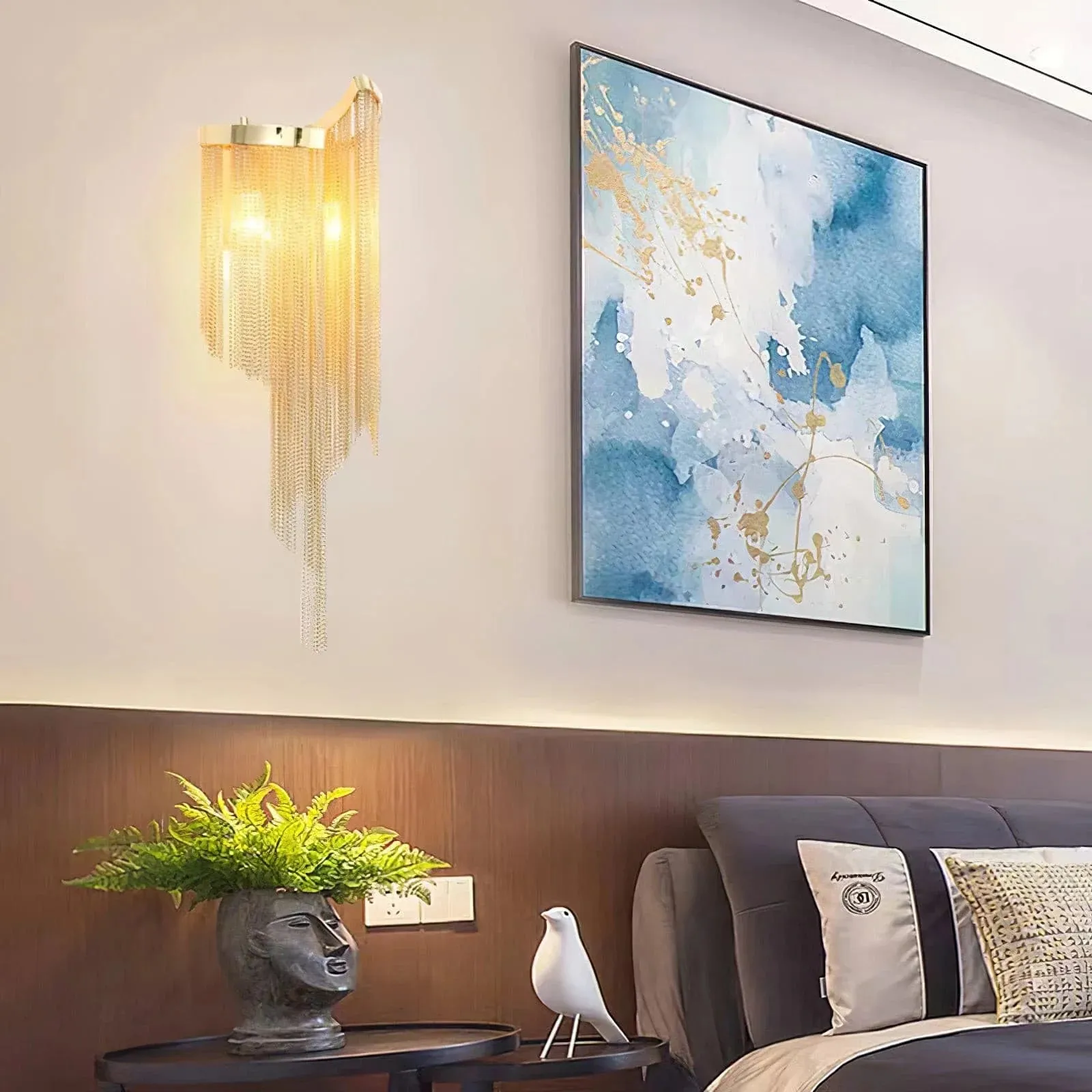 HN Chain Fringe Wall Lamp