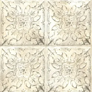 Hoffman Fabrics McKenna Ryan Vintage Farmhouse Ivory Tin Tiles Cotton Fabric MRD15-22-Ivory