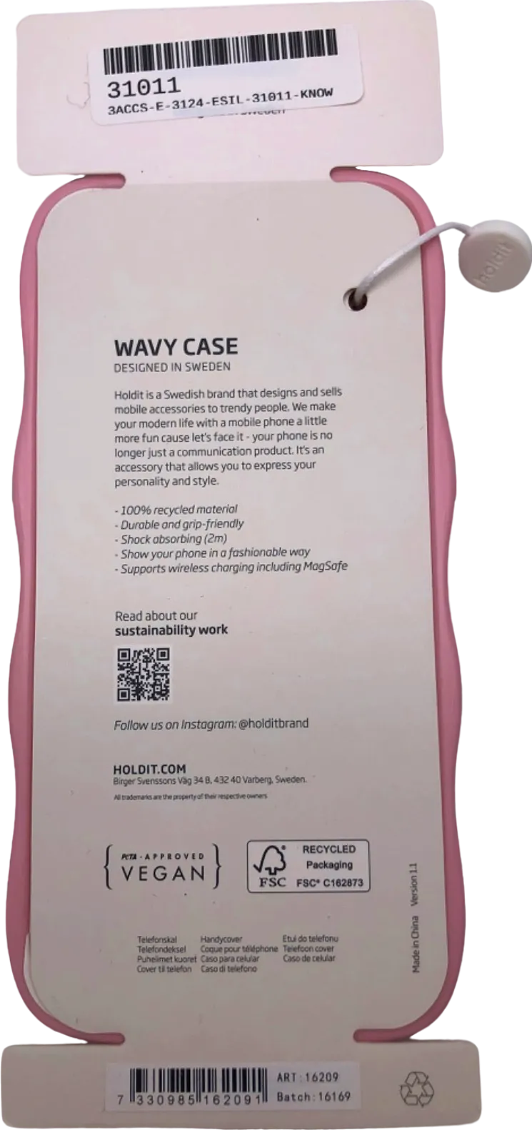 holdit Pink Wavy Case for iPhone 14 Pro Max