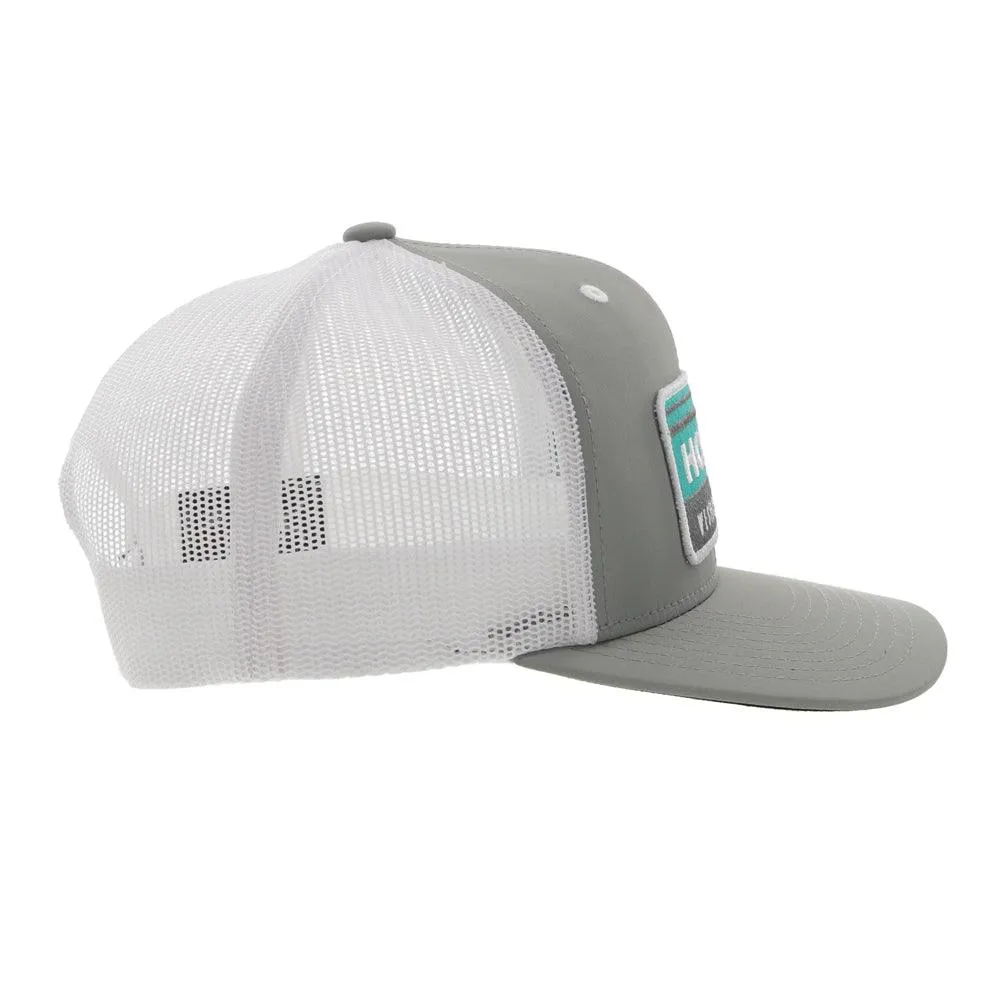 Hooey Horizon Grey/White Trucker Snapback Hat - 2235T-GYWH