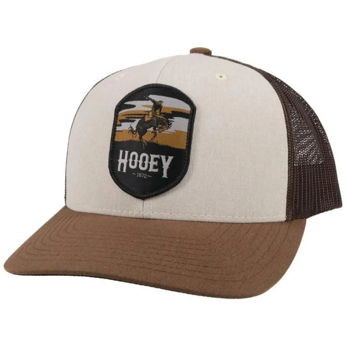 Hooey "Cheyenne" Cream and Brown Snapback Hat - 2144T-CRBR