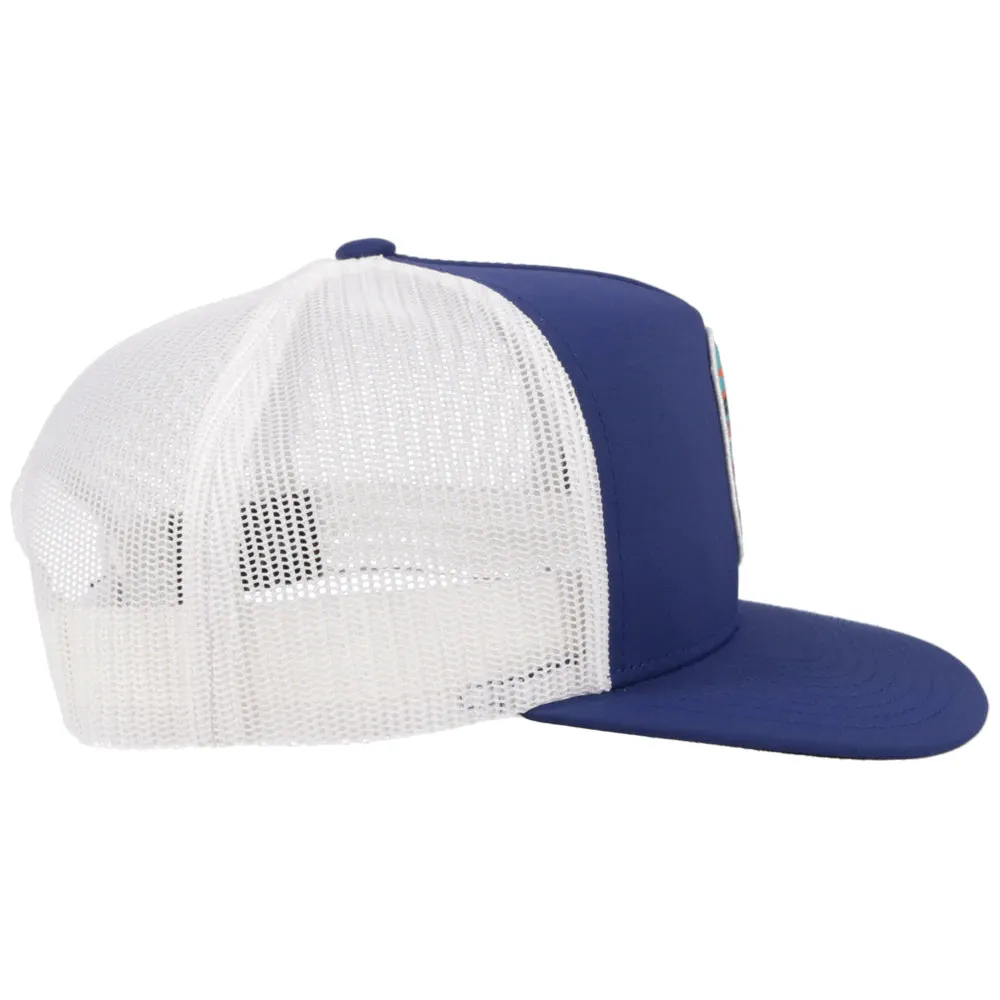 Hooey "Cheyenne" Navy & White Youth Snapback Hat - 2144T-NVWH-Y