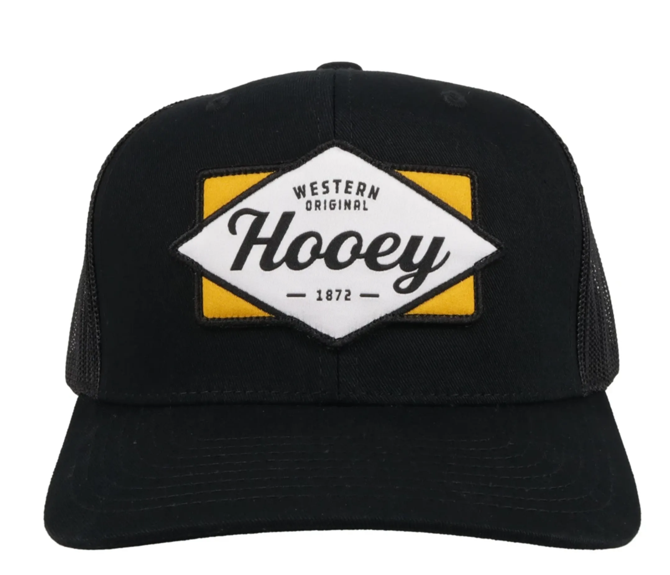 Hooey "DIAMOND" Black Snapback Trucker Hat - 2022T-BK Western Original