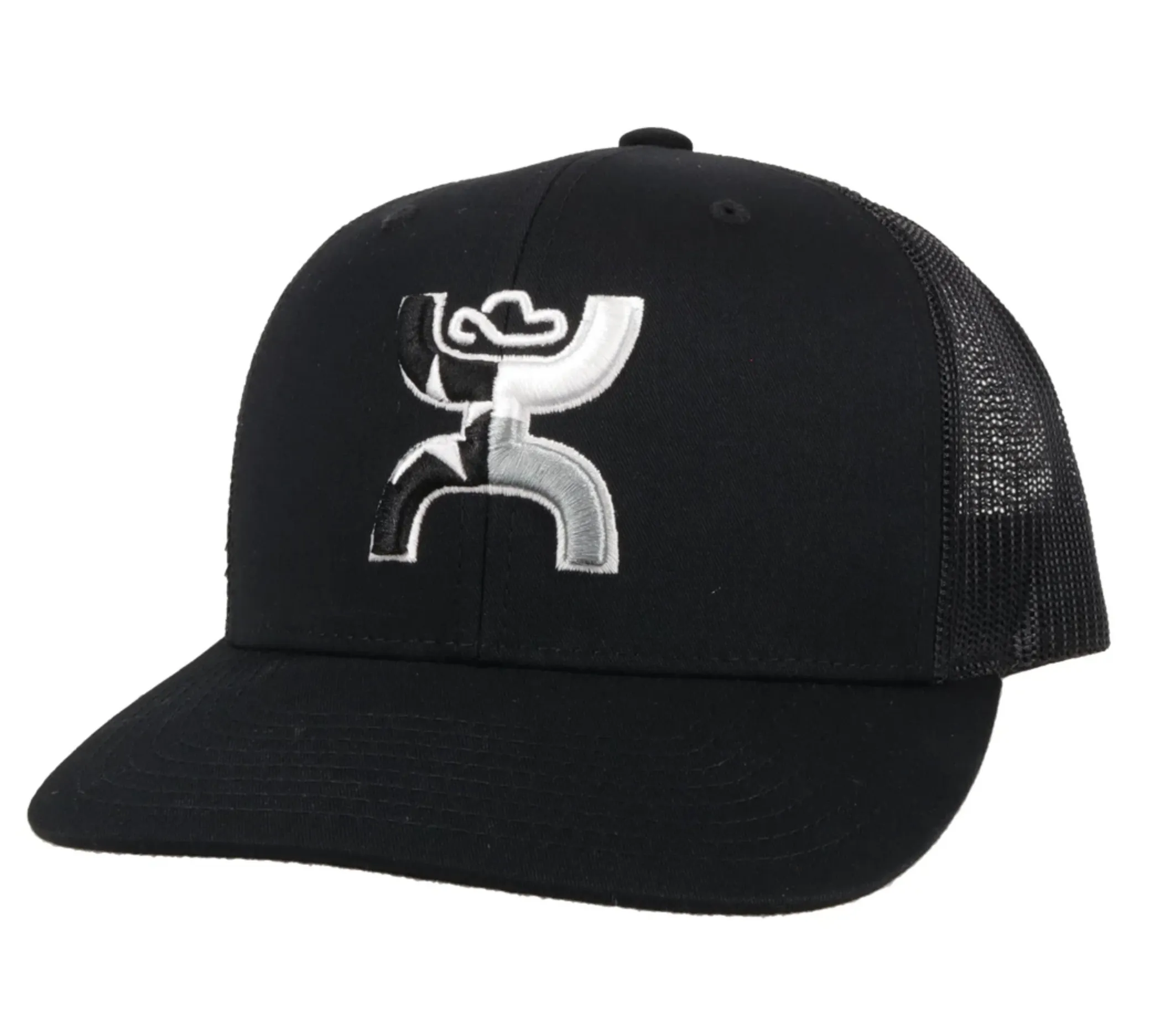 Hooey "Texican" Black Snapback Trucker Hat With Texas Flag - 2120T-BK