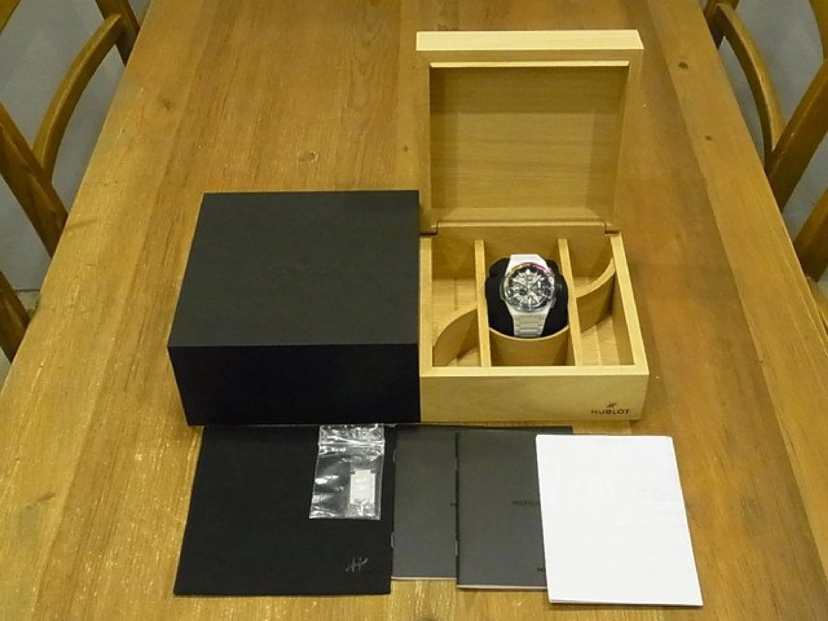 HUBLOT Big bang Integrated white ceramic Baguette Rainbow 451.HX.1120.HX.4099.YOS Mens 179343085