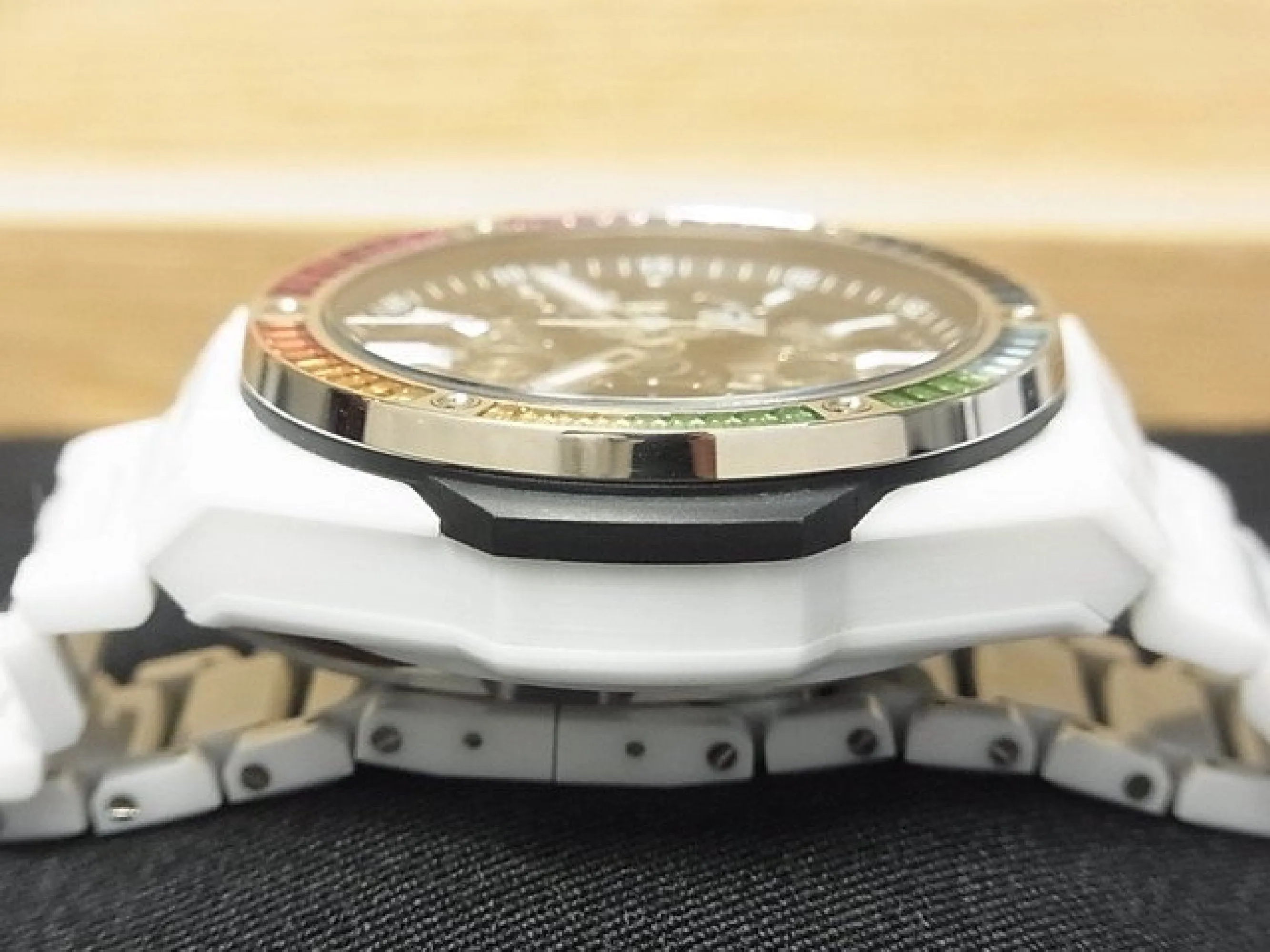 HUBLOT Big bang Integrated white ceramic Baguette Rainbow 451.HX.1120.HX.4099.YOS Mens 179343085