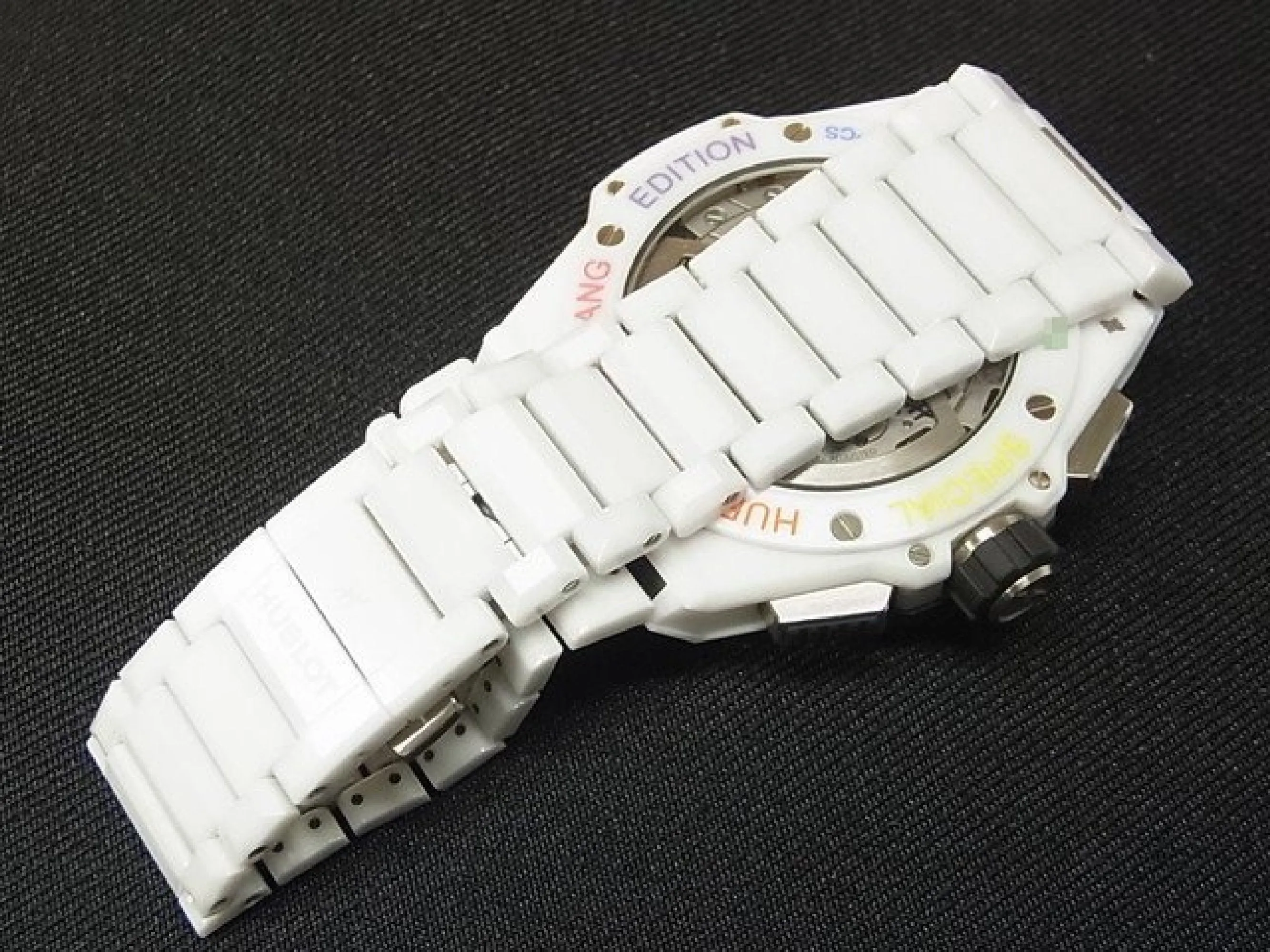HUBLOT Big bang Integrated white ceramic Baguette Rainbow 451.HX.1120.HX.4099.YOS Mens 179343085