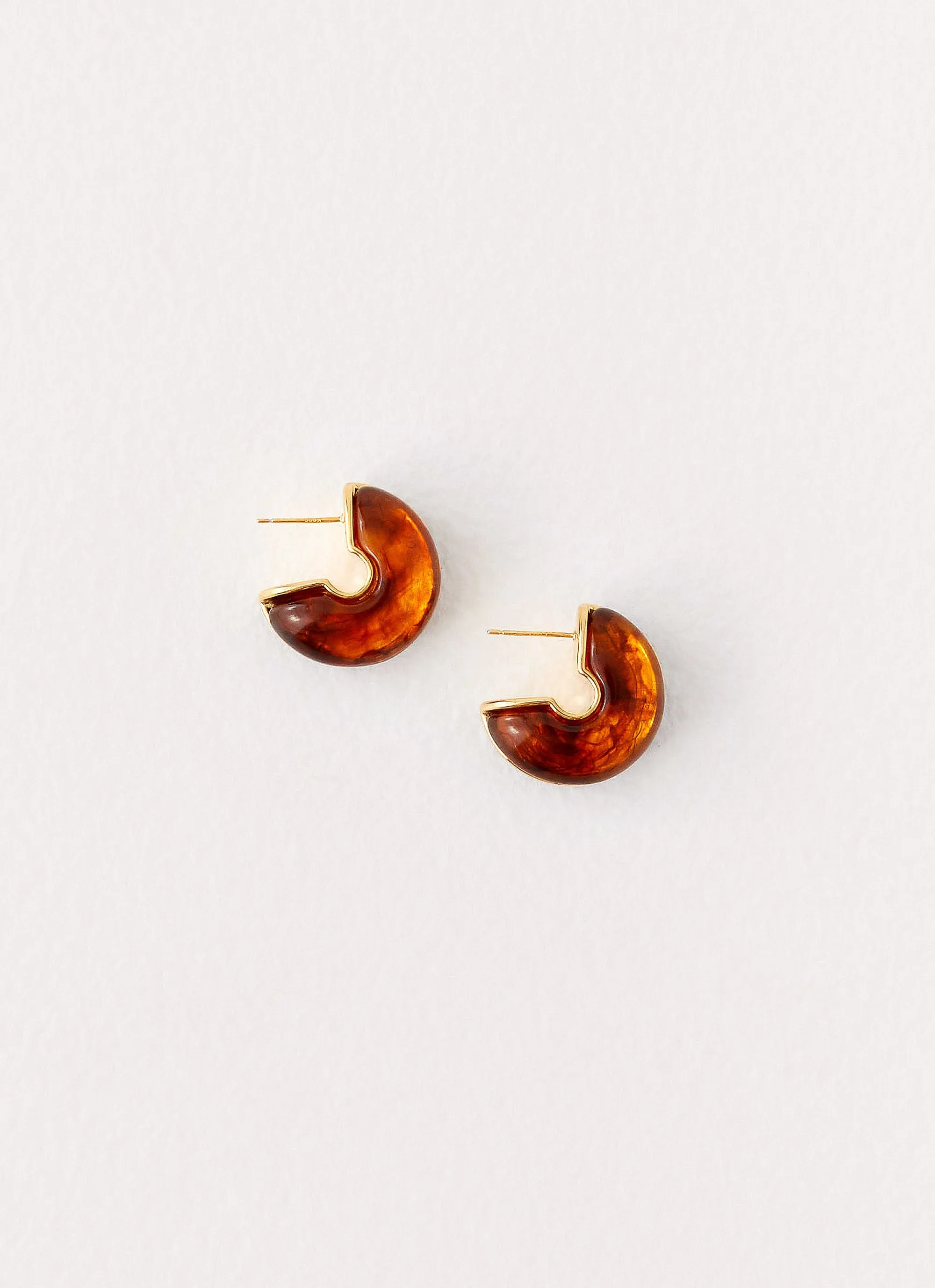 Hugo Earrings - Brown
