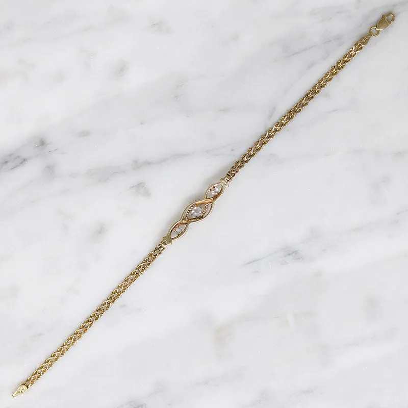 Hybrid Old European Cut Diamond & 14k Gold Bracelet