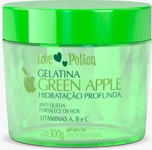 Hydrating Gelatine Green Apple Jelly Hair Treatment Mask 300g - Love Potion