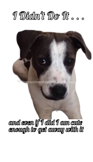 I Did Not Do It Terrier Dog AI Created One of a Kind Digital Download Canvas Poster Wall Art Print DIY Printable Gift Make Your Own Crafts