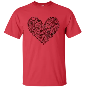 I Love You Happy Valentine's Day Big Wish Love Heart Friends Girlfriend Boyfriend Wife Husband Family Gift Unisex T-Shirt
