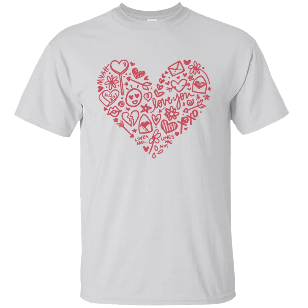 I Love You Happy Valentine's Day Big Wish Love Heart Friends Girlfriend Boyfriend Wife Husband Family Gift Unisex T-Shirt