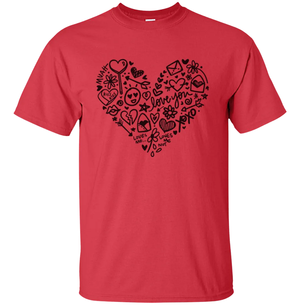 I Love You Happy Valentine's Day Big Wish Love Heart Friends Girlfriend Boyfriend Wife Husband Family Gift Unisex T-Shirt