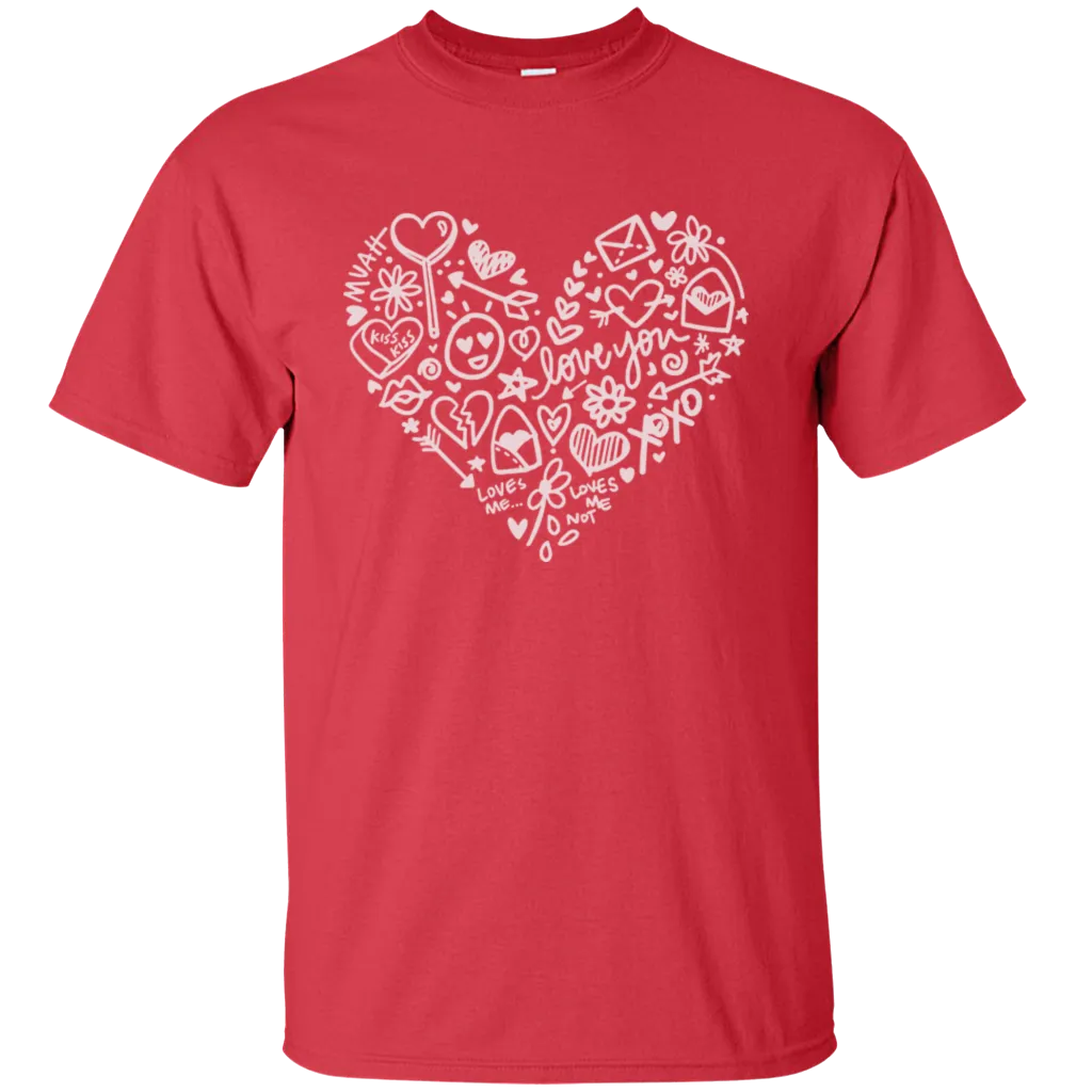I Love You Happy Valentine's Day Big Wish Love Heart Friends Girlfriend Boyfriend Wife Husband Family Gift Unisex T-Shirt