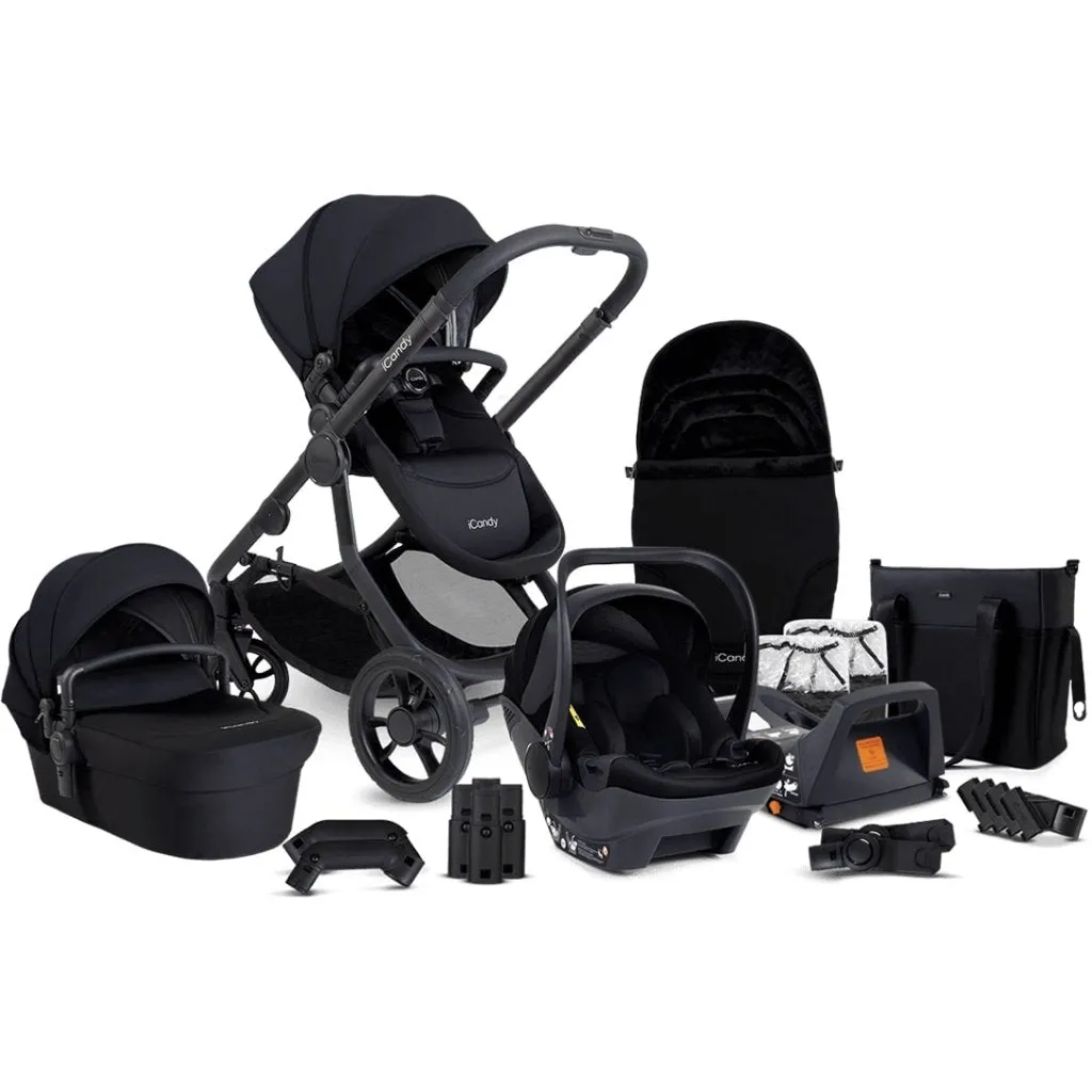ICANDY Orange 4 Travel system with COCOON car seat - Jet (Black Edition)