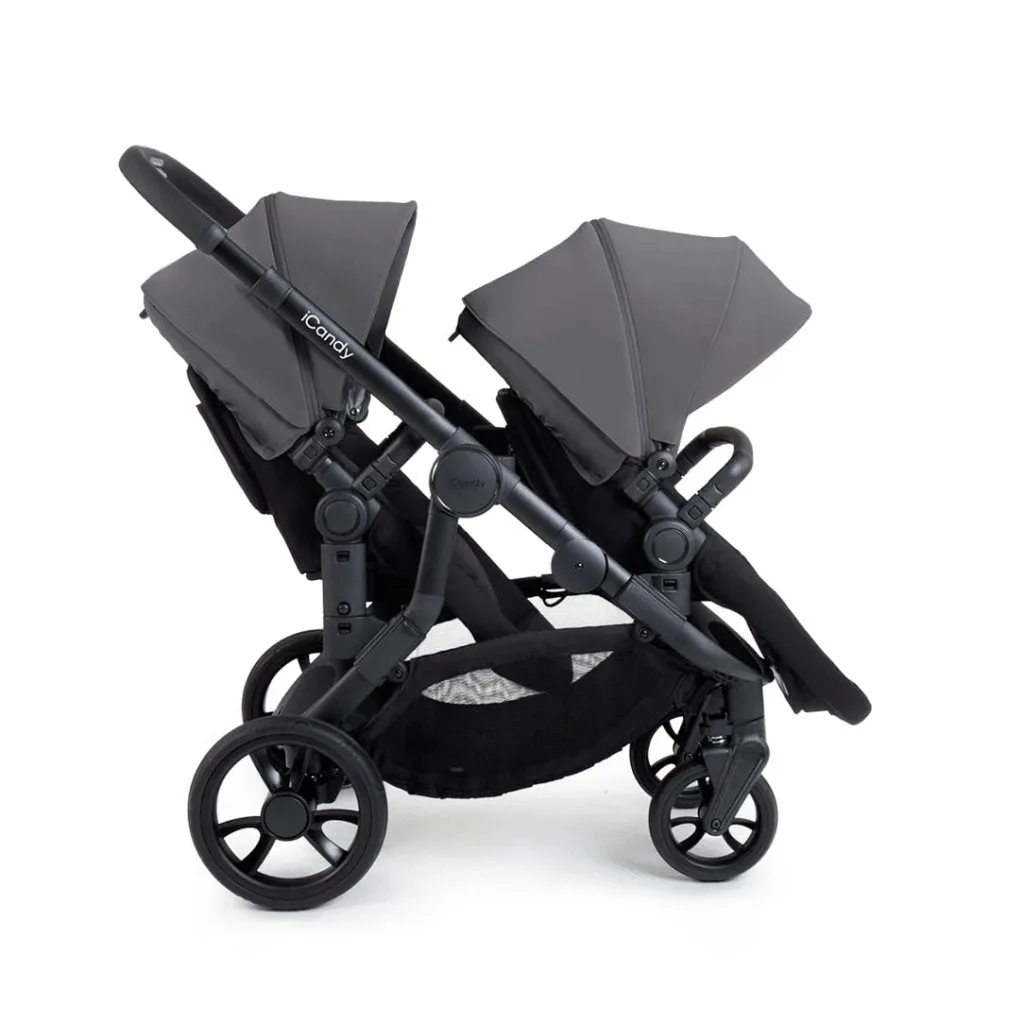 ICANDY Orange 4 Twin Complete Pushchair Bundle - Jet (Fossil)