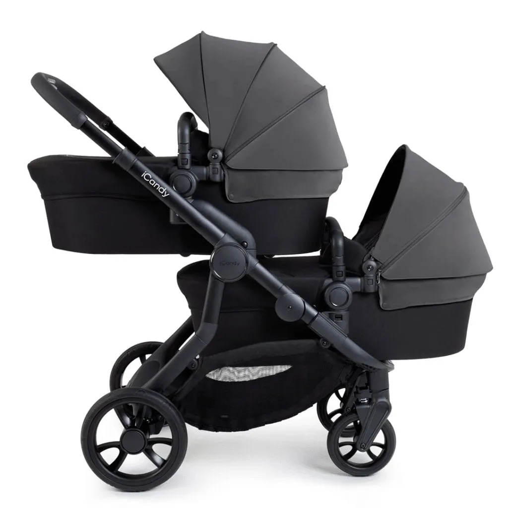 ICANDY Orange 4 Twin Complete Pushchair Bundle - Jet (Fossil)