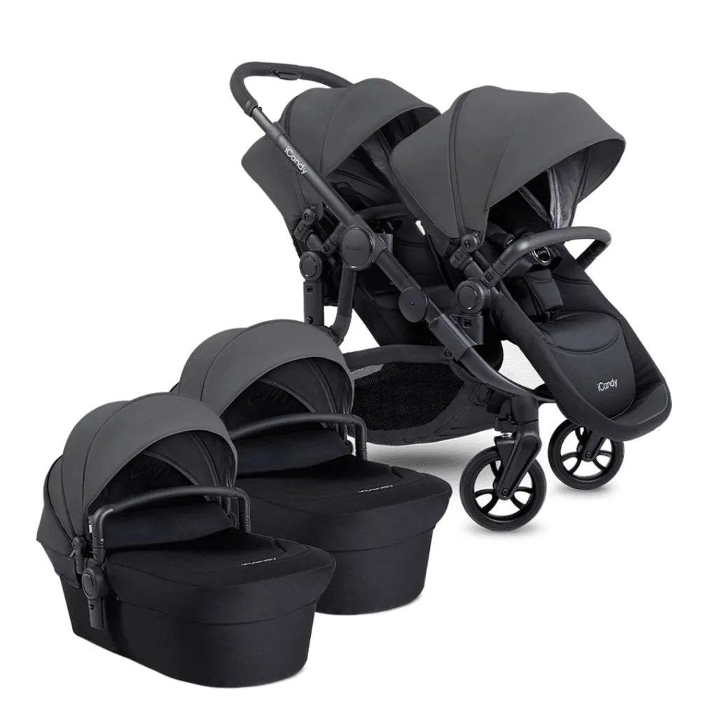 ICANDY Orange 4 Twin Complete Pushchair Bundle - Jet (Fossil)