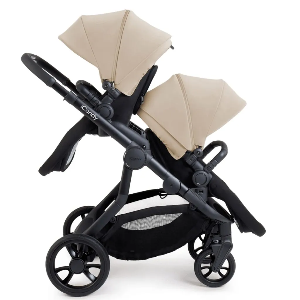 ICANDY Orange 4 Twin Complete Pushchair Bundle - Jet (Latte)