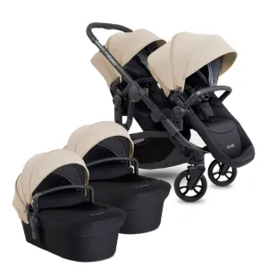 ICANDY Orange 4 Twin Complete Pushchair Bundle - Jet (Latte)