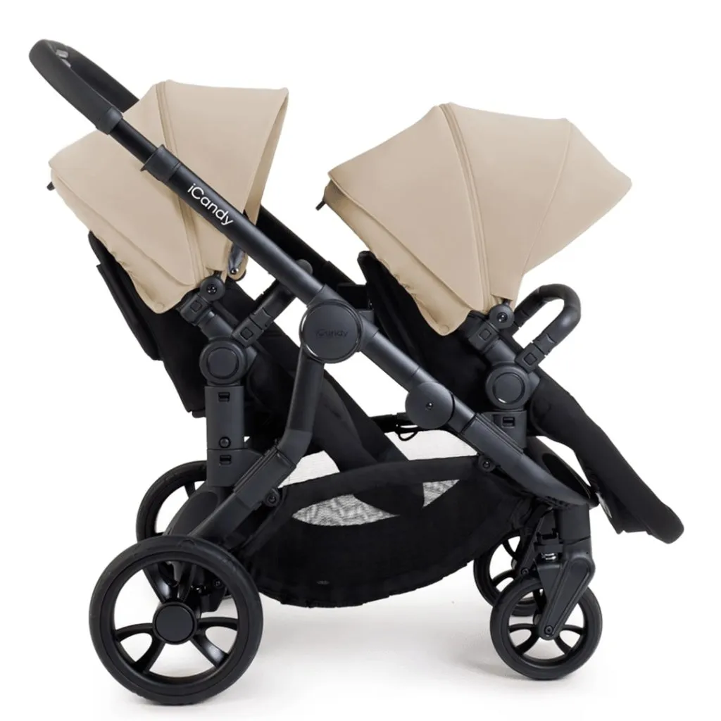 ICANDY Orange 4 Twin Complete Pushchair Bundle - Jet (Latte)