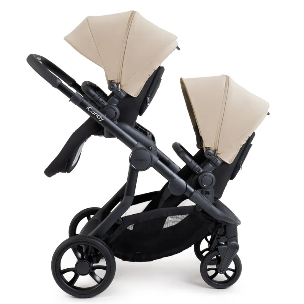 ICANDY Orange 4 Twin Complete Pushchair Bundle - Jet (Latte)