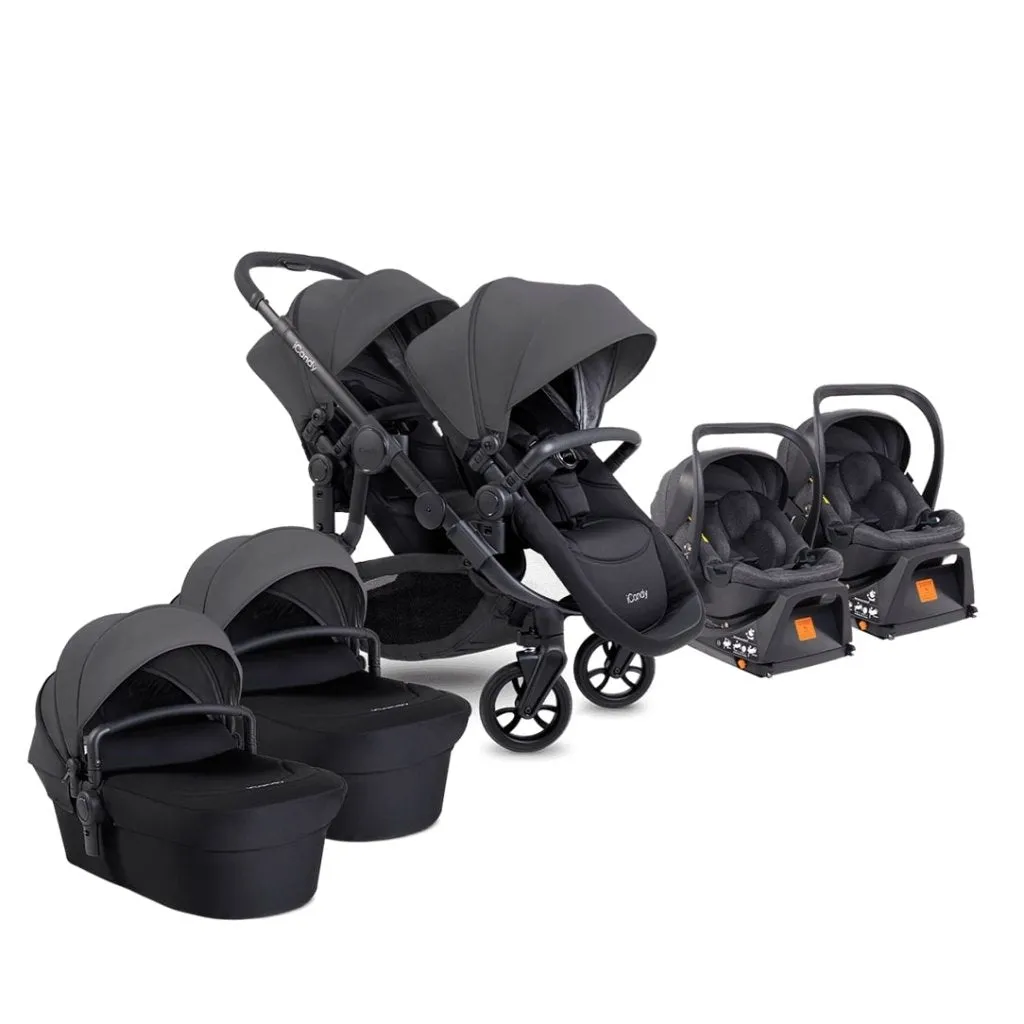ICANDY Orange 4 Twin Travel system with Cocoon Car Seat - Fossil