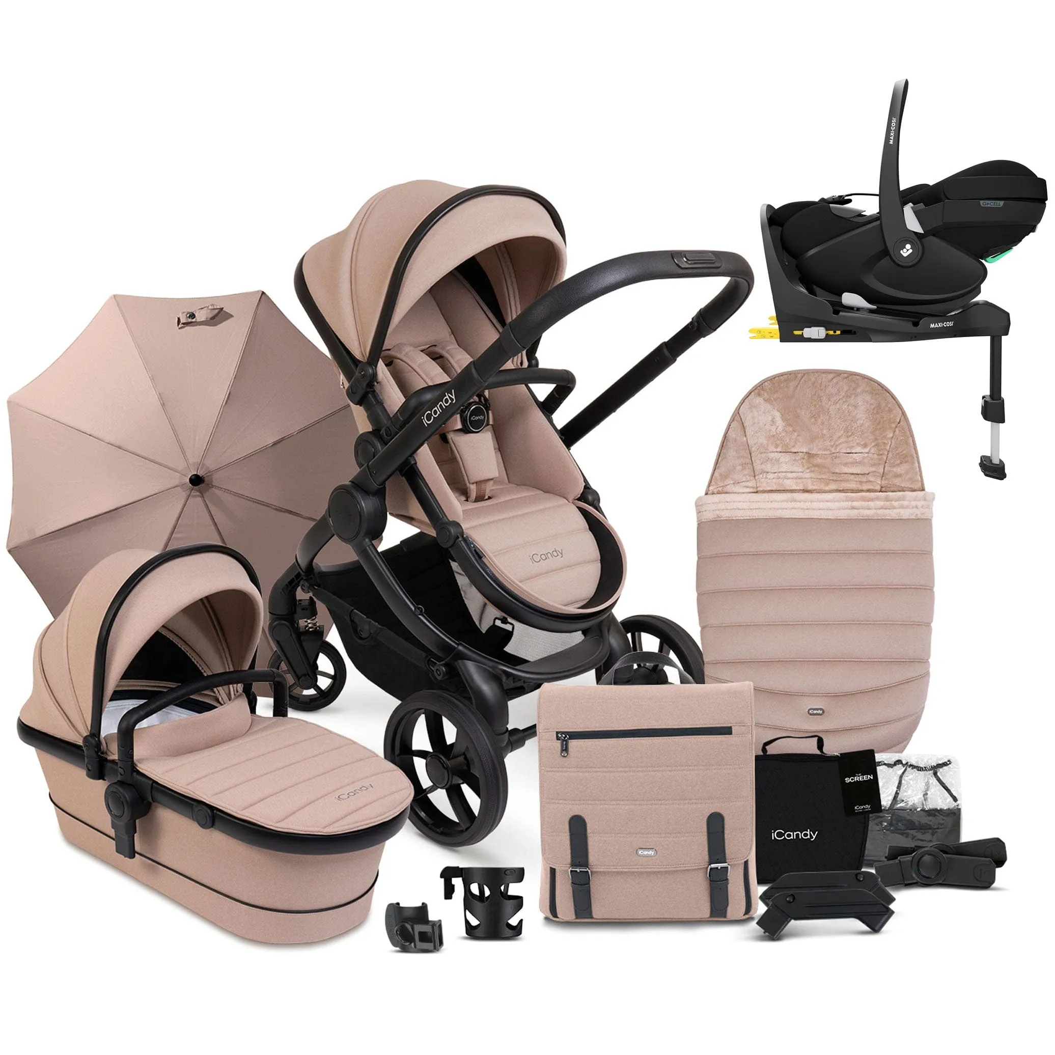 iCandy Peach 7 Complete Maxi-Cosi Bundle in Cookie