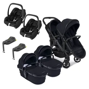 iCandy Peach 7 Twin Maxi-Cosi Bundle in Black