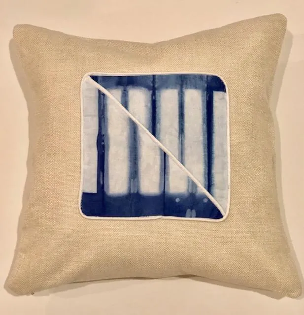 Indigo on White Shibori Throw Pillows