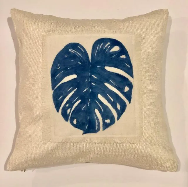 Indigo on White Shibori Throw Pillows