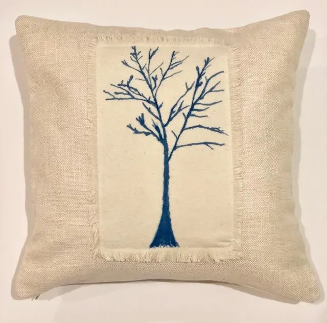 Indigo on White Shibori Throw Pillows
