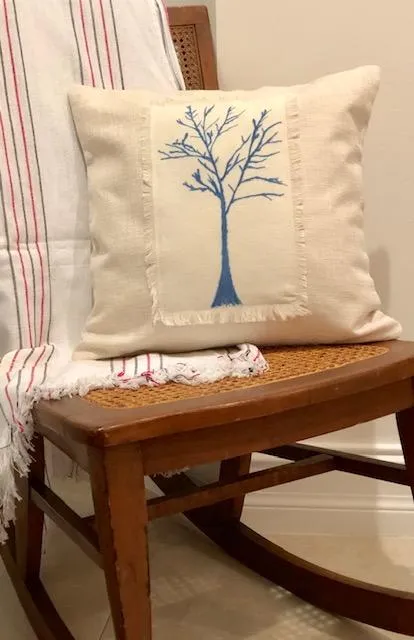 Indigo on White Shibori Throw Pillows