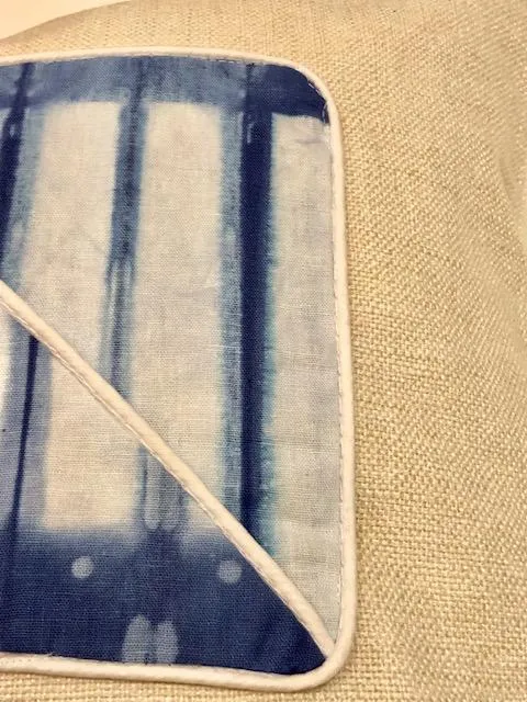 Indigo on White Shibori Throw Pillows