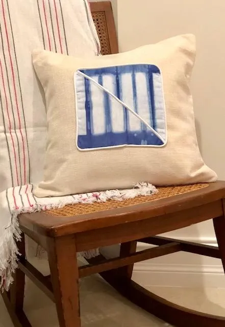 Indigo on White Shibori Throw Pillows