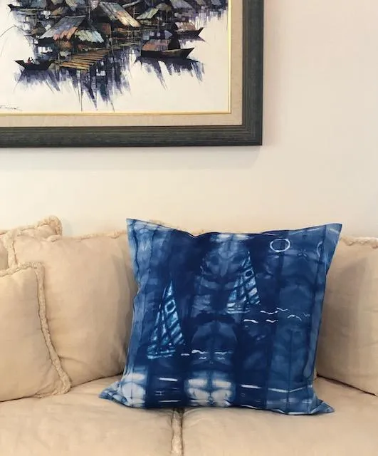 Indigo Shibori X-Large Throw Pillows