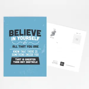 Inspirational Quote Postcard | Believe in yourself Quote Card
