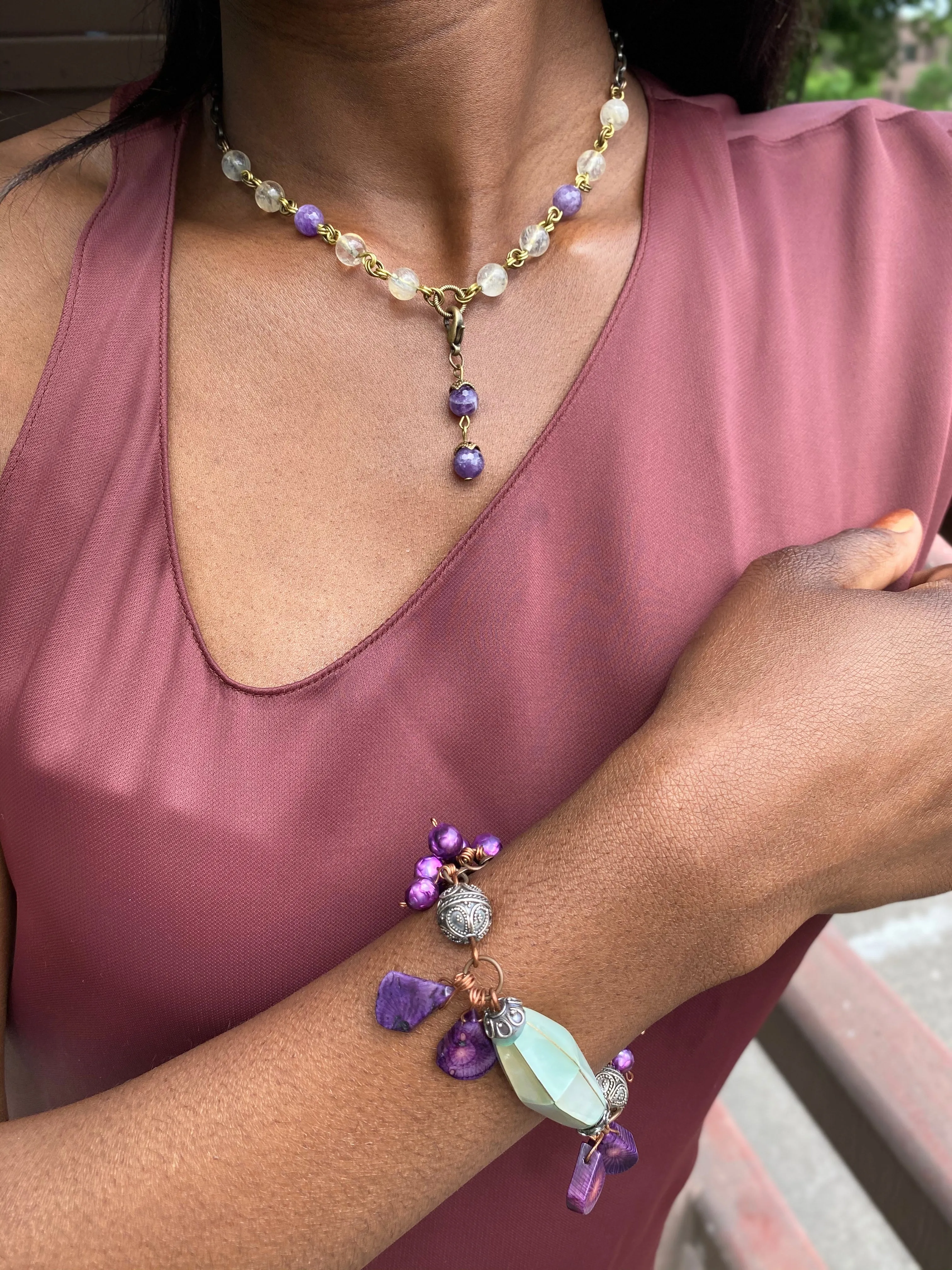 Interchangeable Amethyst Necklace