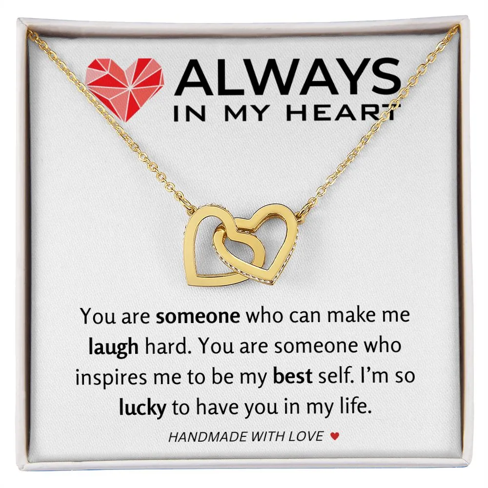 Interlocking Hearts Necklace Gift