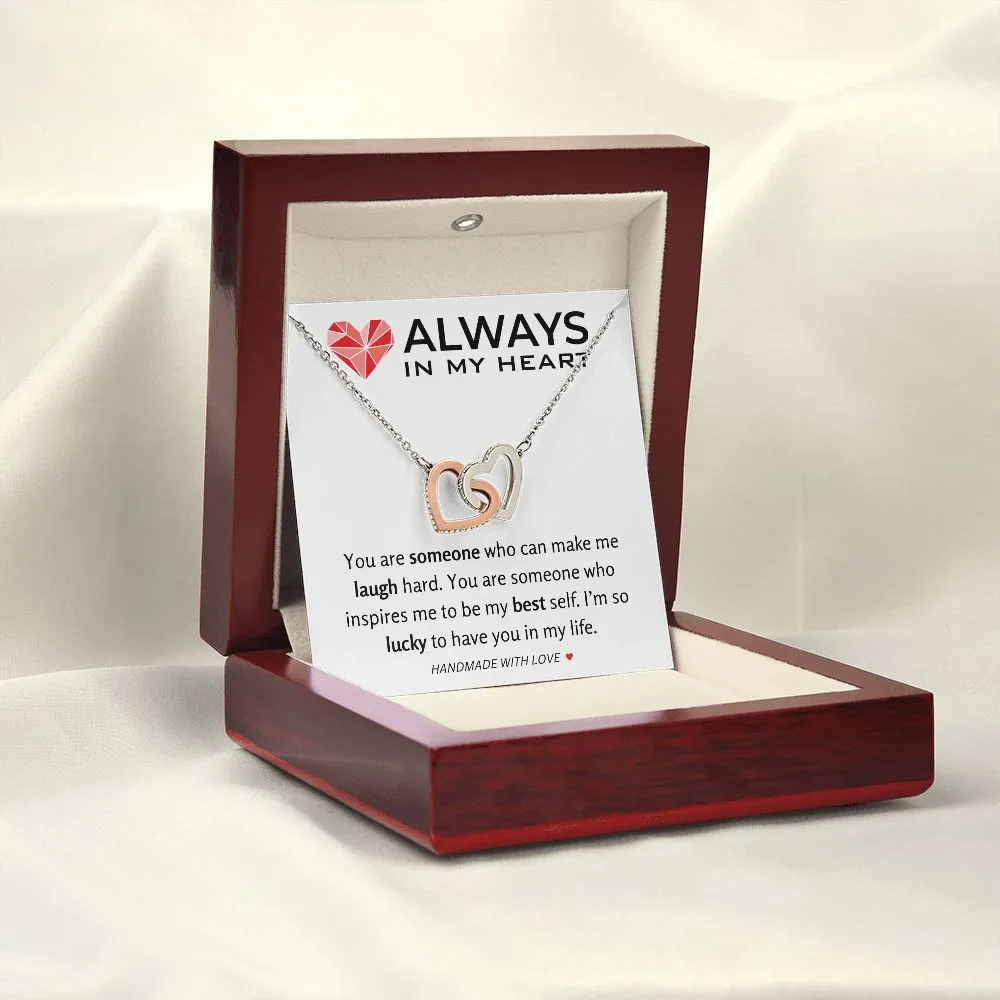 Interlocking Hearts Necklace Gift