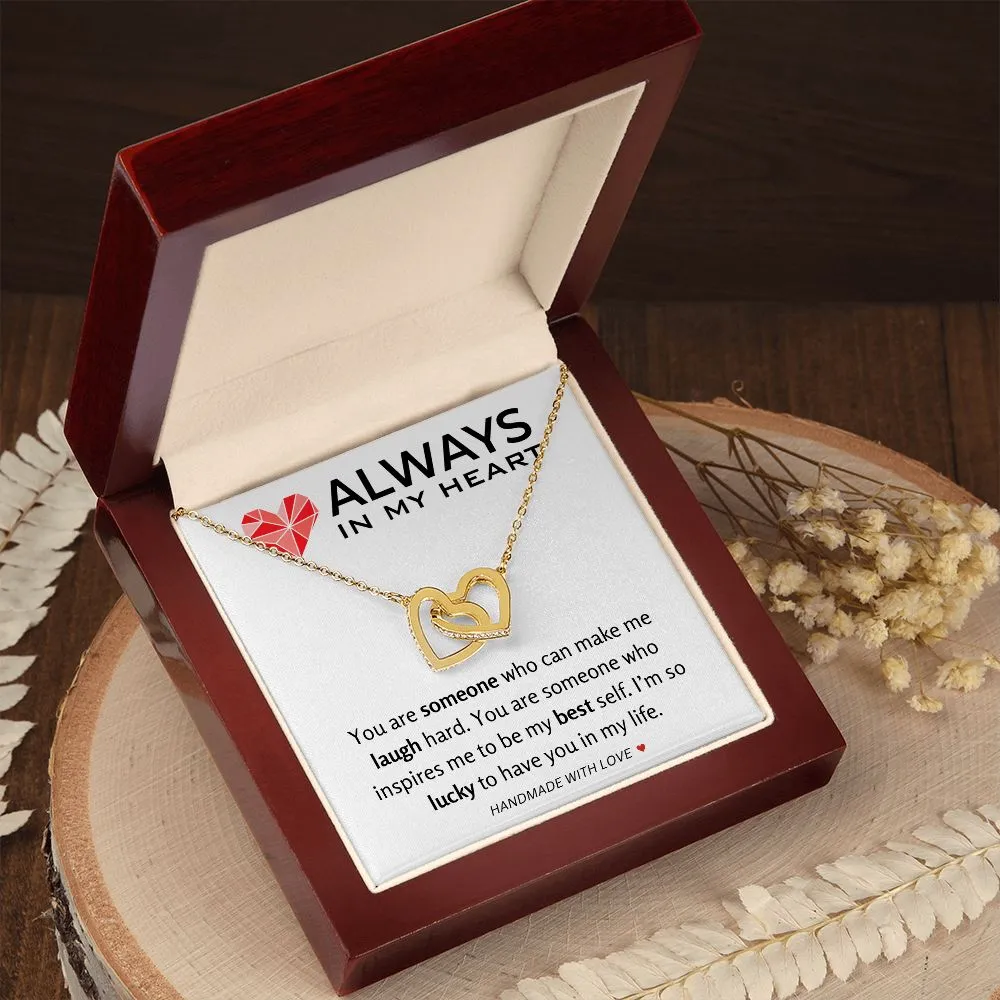 Interlocking Hearts Necklace Gift