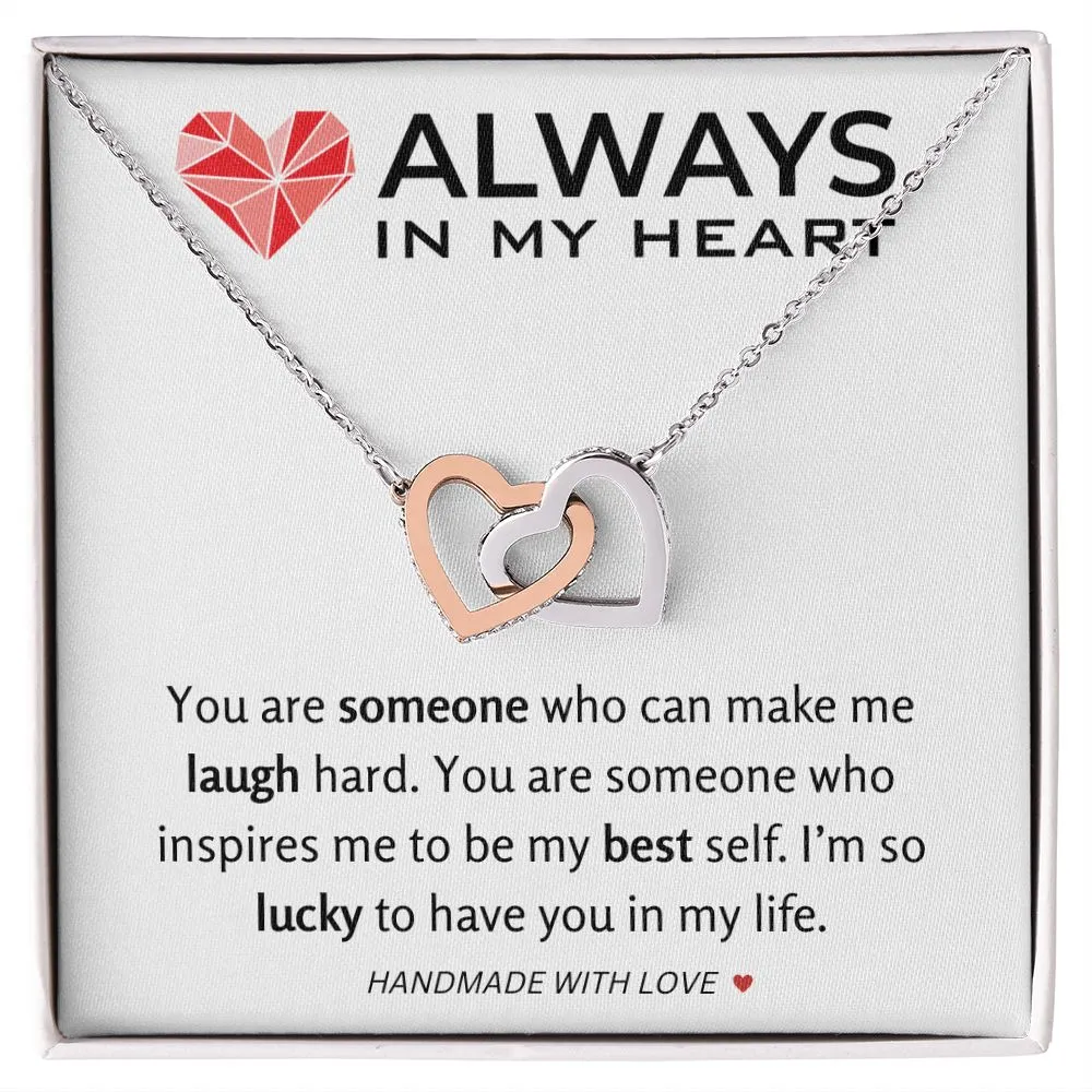Interlocking Hearts Necklace Gift