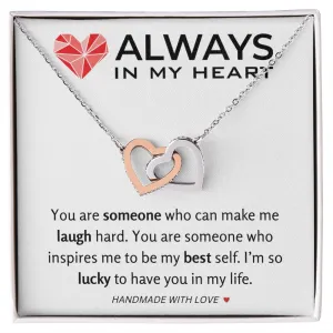 Interlocking Hearts Necklace Gift
