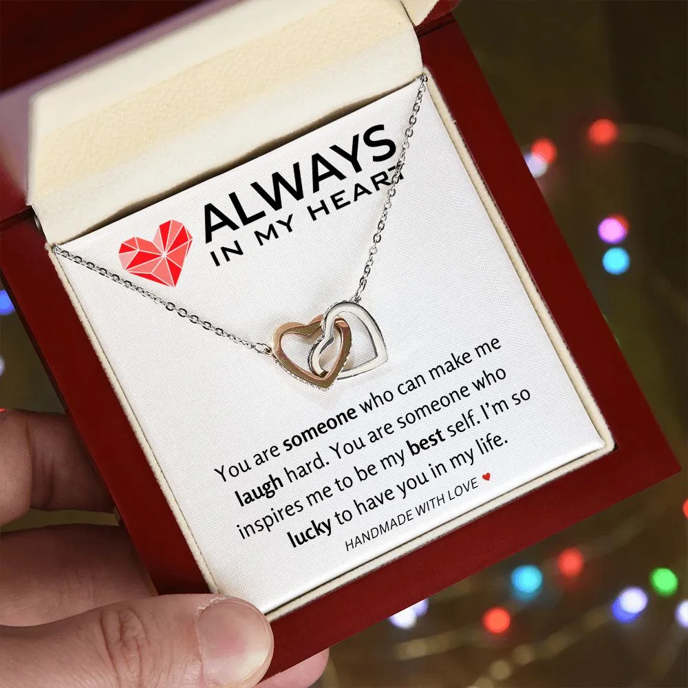 Interlocking Hearts Necklace Gift