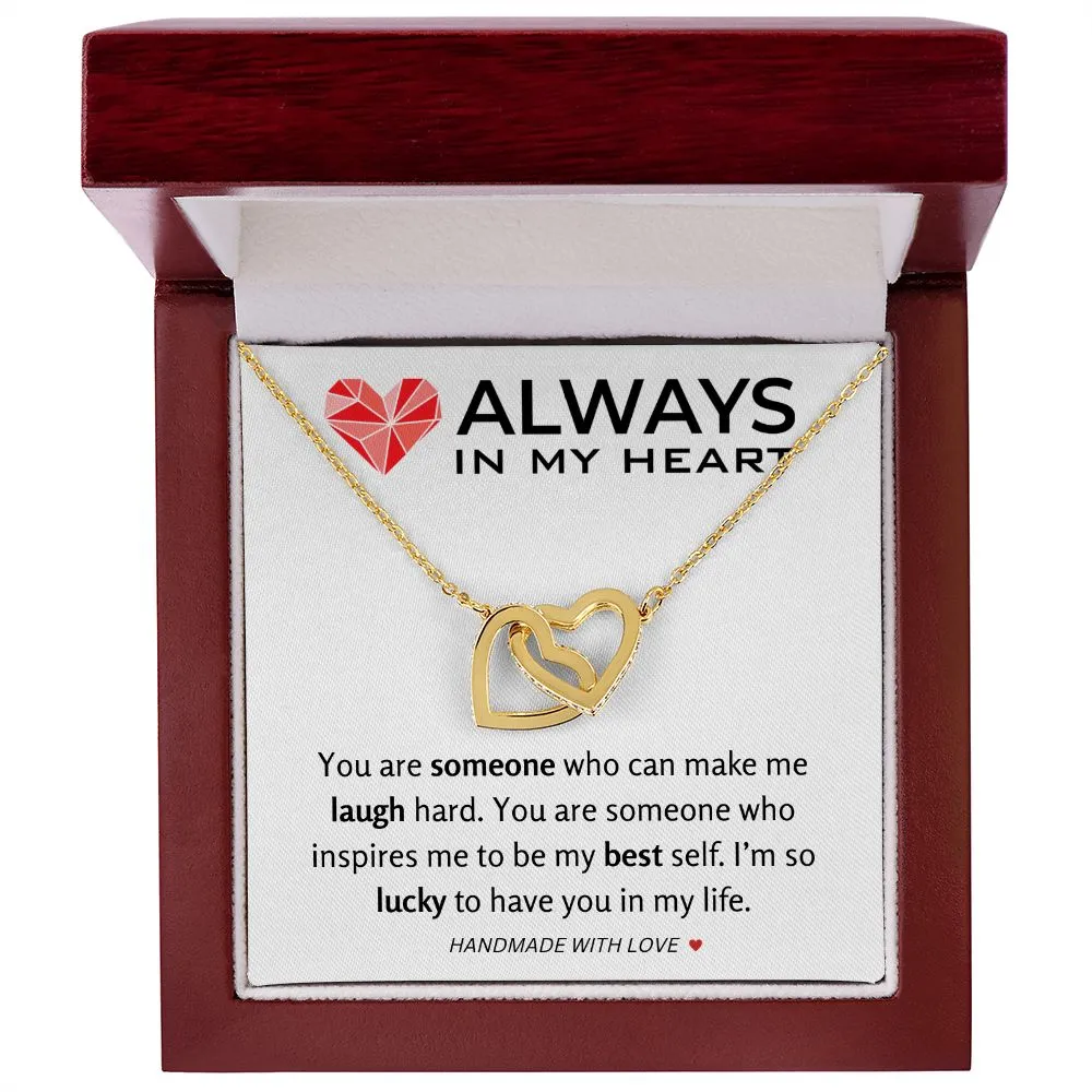 Interlocking Hearts Necklace Gift